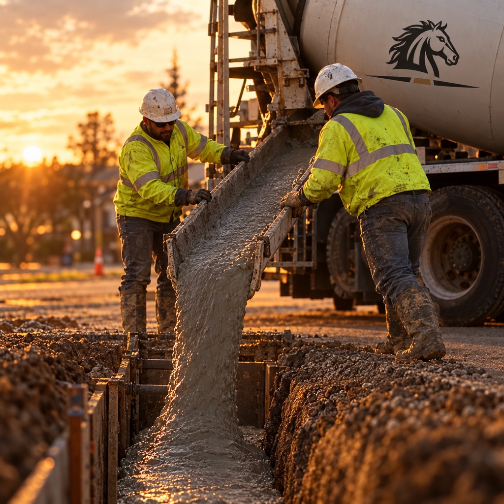Flowable fill placed into a utility trench